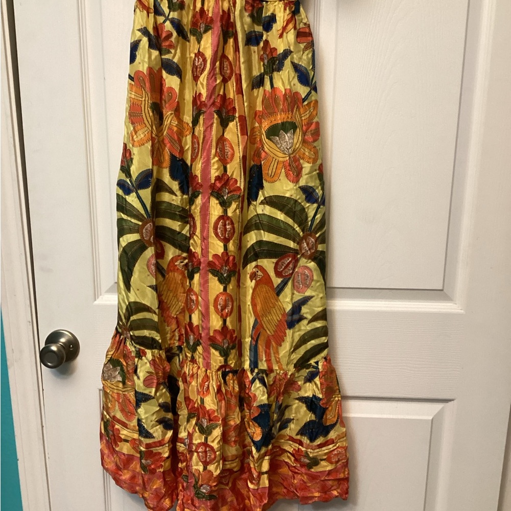 Farm Rio Printed V-Neck Ruffle-Hem Dress-2 - Picture 9 of 12